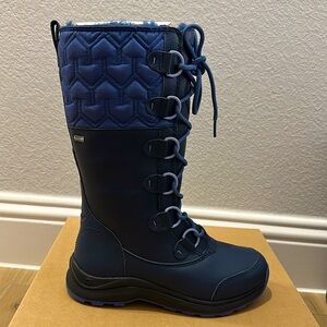 NEW UGG Womens Atlason Navy Lace Up Snow Boots Size 5